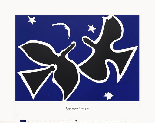 Georges BRAQUE Les oiseaux (partie centrale) poster 1991