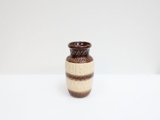 Vintage vase / ceramic / cream brown green / West Germany 92-17 (photo 4 of 5)