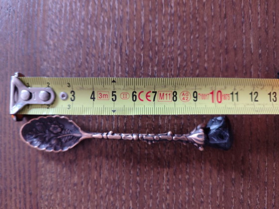 Image 1 of 7 cucharillas pequeñas con piedras esotéricas