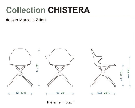 Image 1 of 6 chaises CHISTERA de Roche Bobois