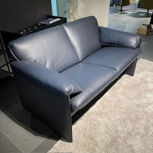 Leolux Bora Bora 2-zits bank blauw – banken, Leather