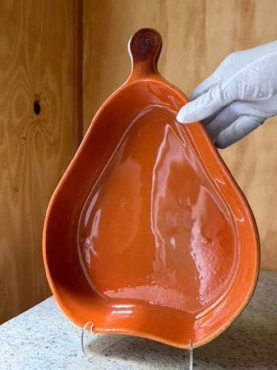 Vintage BCI Bretagne France Pear Shaped Baking Dish - Burnt Orange Glazed Ceramic - French Country Kitchen (photo 18 of 19)