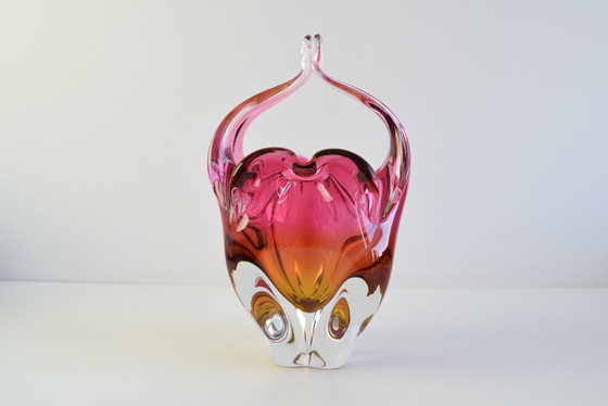 Image 1 of Mid Century Czech Art Glass Mandkom door Josef Hospodka