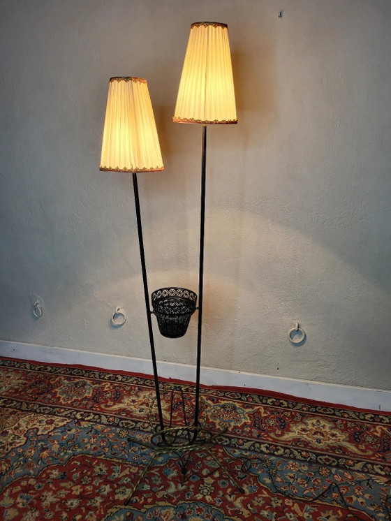 Vintage vloerlamp tijdschriftendeur in smeedijzer – Vloerlampen, Plastic, Iron (photo 4 of 9)