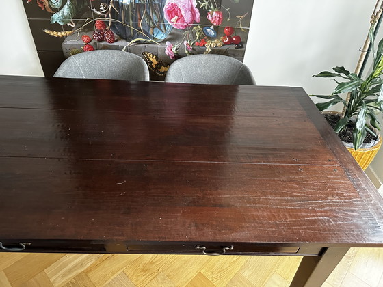 Image 1 of Table à manger classique en bois