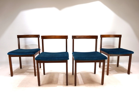 Image 1 of Asko Finland Set di 4 sedie da pranzo Tectonia di Jussi Peippo, 1960