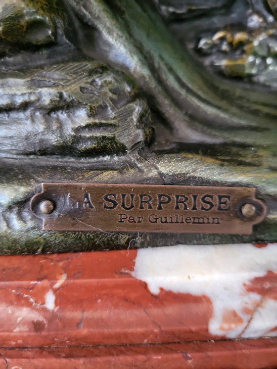 Image 1 of Juego de relojes franceses antiguos de 3 piezas (aprox. 1890-1910) – Signé Guillemin