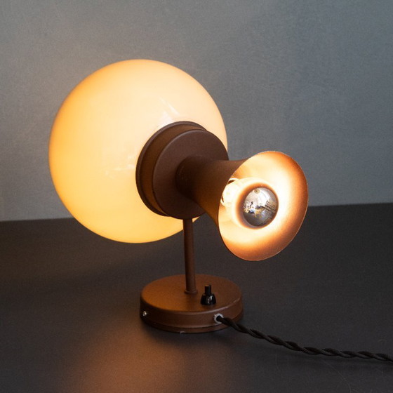 Image 1 of Bruine Herda Diabolo Vintage Mushroom Wandlamp