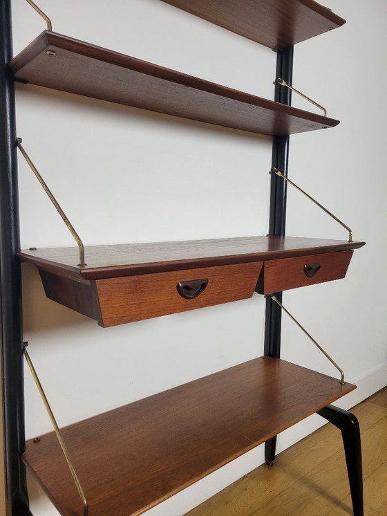 Image 1 of Vintage modulair wandmeubel van Louis van Teeffelen voor Wébe