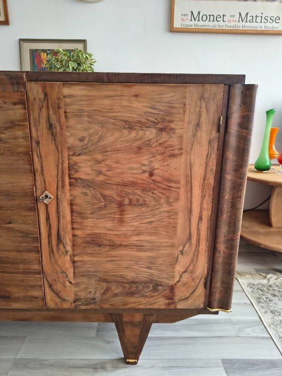 Image 1 of Burr Walnut Sideboard | Art Deco / Mid-Century