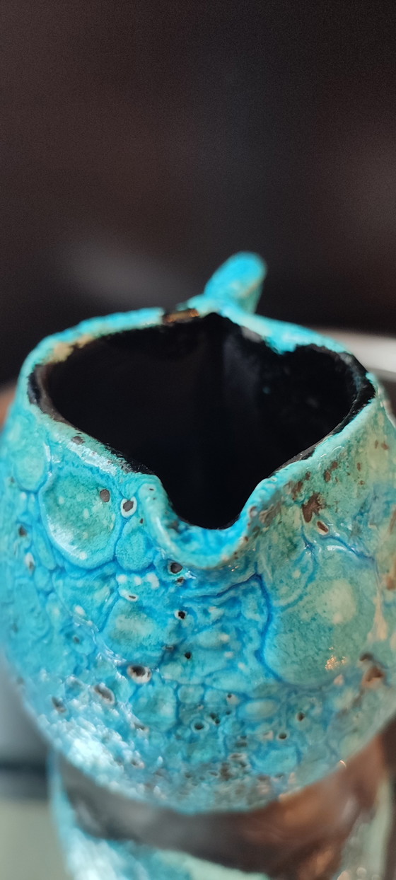 Image 1 of Small ceramic milk jug by Cyclope Emaux des Glaciers