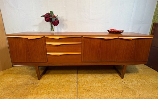 Mid-Century Retro Vintage Teak Sideboard by Stonehill (1960–1970)  A striking and highly functional mid-century teak sideboard b