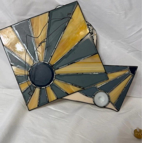 Image 1 of lampada da parete, lampada Berger, pasta di vetro, Tiffany Art Deco