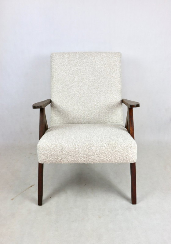 Image 1 of Chaise Vintage Modèle B-310 en Boucle Ivoire Blanc, 1970