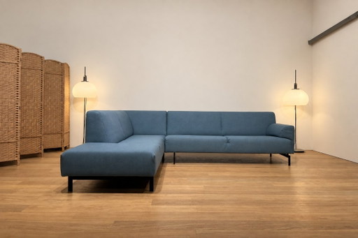 Comme Neuf Rolf Benz Linea Canapé d'angle Bleu + Garantie
