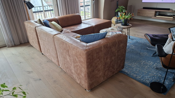 Image 1 of Divano angolare in pelle, 5 elementi