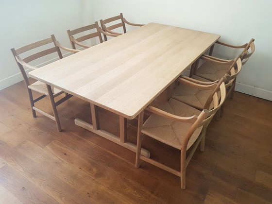 Image 1 of Børge Mogensen BM6286 Mesa de comedor Shaker para Fredericia en roble macizo enjabonado