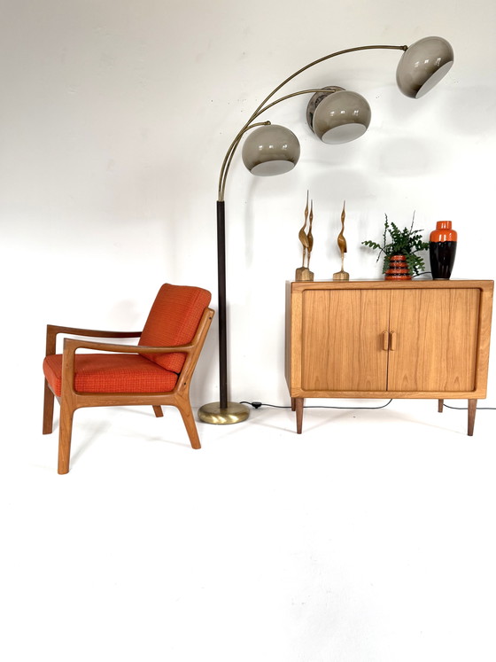 Vintage Triple Messing Mushroom Booglamp, Dijkstra ‘70 – Dijkstra Lampen, Vloerlampen, Brass, Metal (photo 13 of 15)