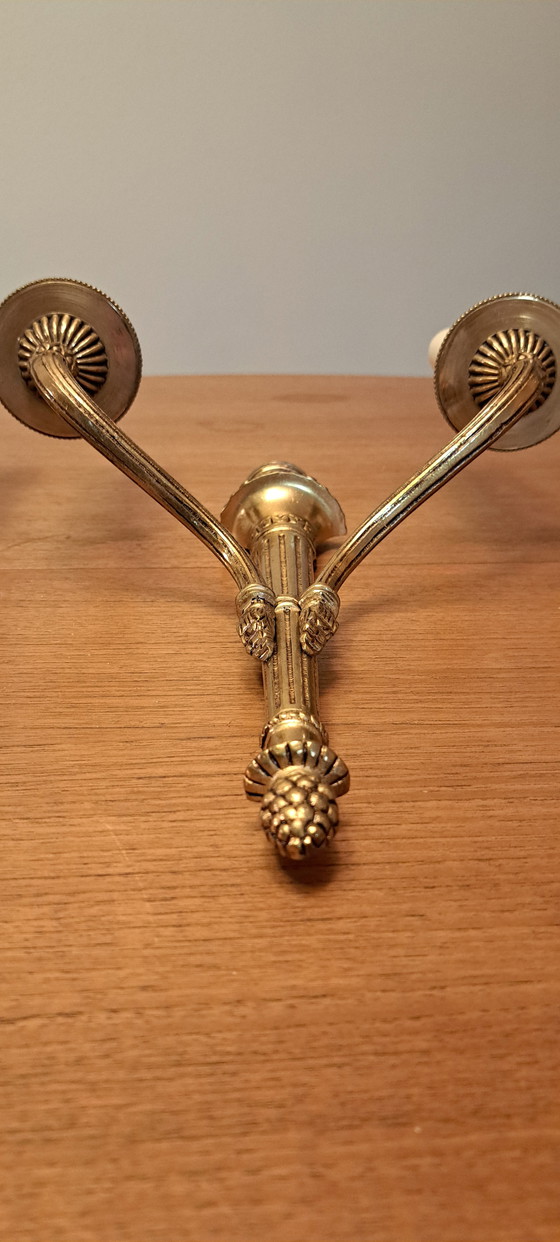 Image 1 of Lampade da parete in bronzo – Set di 3, retrò vintage anni '70