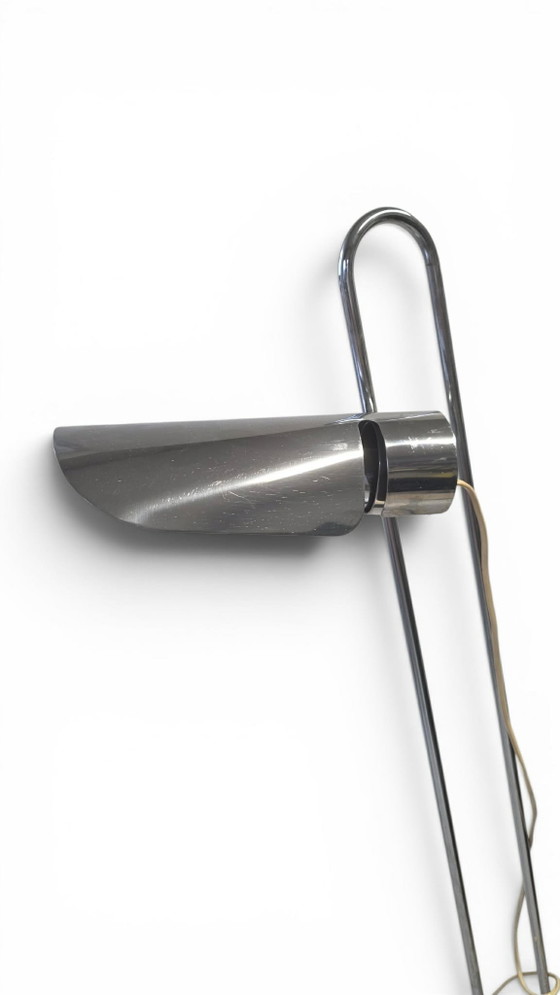 Image 1 of Chrome Space Age floor lamp attributed to Goffredo Reggiani, Italy-1970