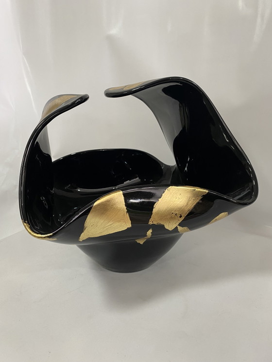 Image 1 of Handgemaakte design keramische vaas / Sculpturaal tafelstuk