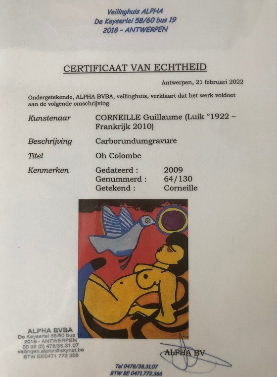 Image 1 of Incisione al carborundum del 2009 di Guillaume Corneille