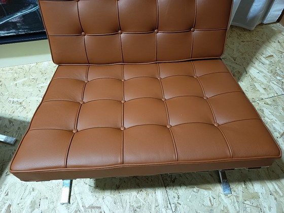 Image 1 of Sillones KNOLL Studio Barcelona (NUEVA Serie 2026) en piel natural (color coñac)