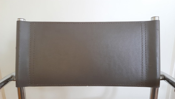 Sedia Cantilever B34, Mart Stam / Marcel Breuer MG5, Cuoio, Codificata – Sedie da pranzo, Chrome, Leather (photo 14 of 15)