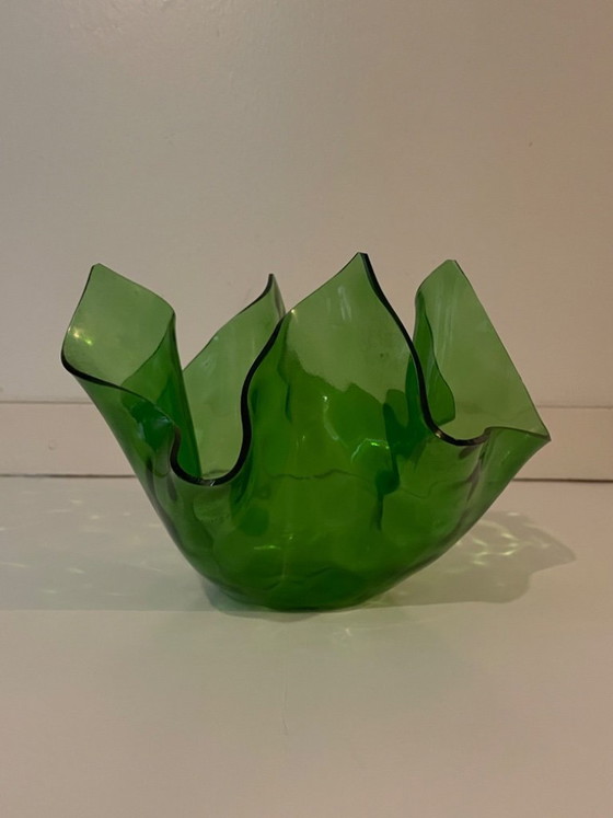 Image 1 of Large 'handkerchief' vase by Chance Brothers