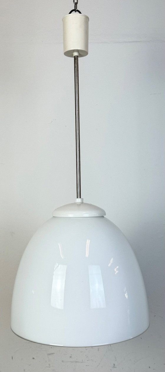 Image 1 of Vintage Chandelier with Milk Glass from Elektrosvit, 1960s