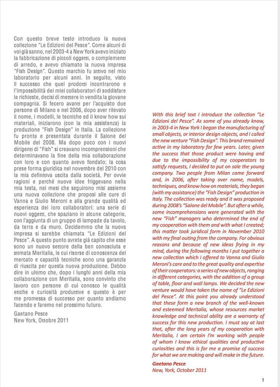 Image 1 of Vaso Basso Fare di Gaetano Pesce per Meritalia "Edizioni del Pesce" 2010