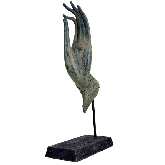 Antigua mano de Buda tailandesa de bronce – Vitarka Mudra – Siglo XIX – Esculturas, Bronze (photo 6 of 8)