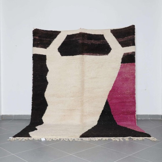 Image 1 of Off-white Marokkaans tapijt met kleurrijke patronen, 200 cm x 300 cm
