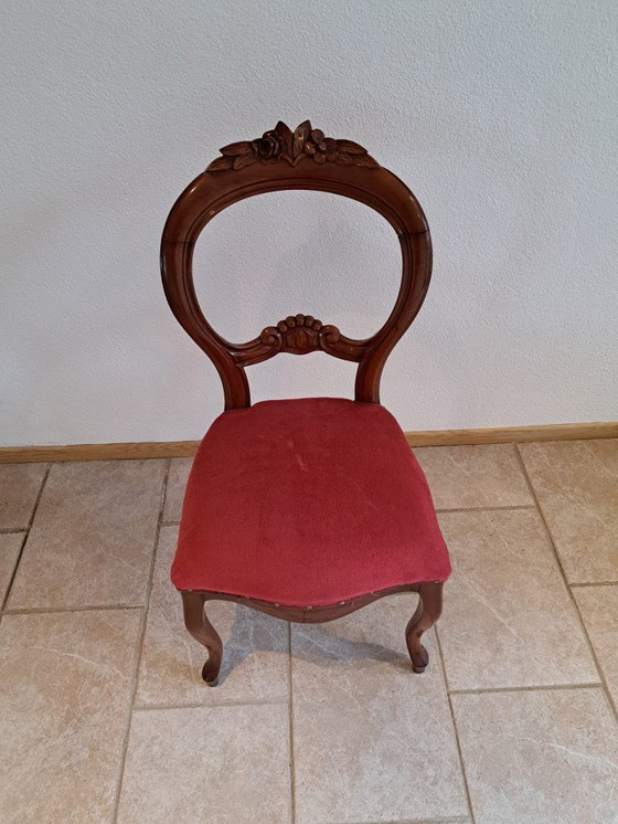 Image 1 of Chaise victorienne ancienne en acajou
