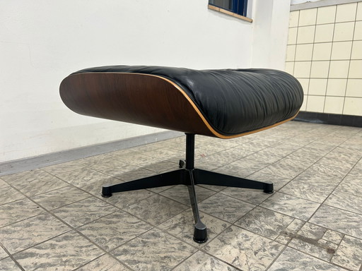 Vitra | Eames | Ottomane | Rosenholz | Schwarzes Leder