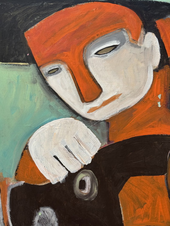 Image 1 of Patricia Pelsener (1956) - a figure with a dog, 1980s