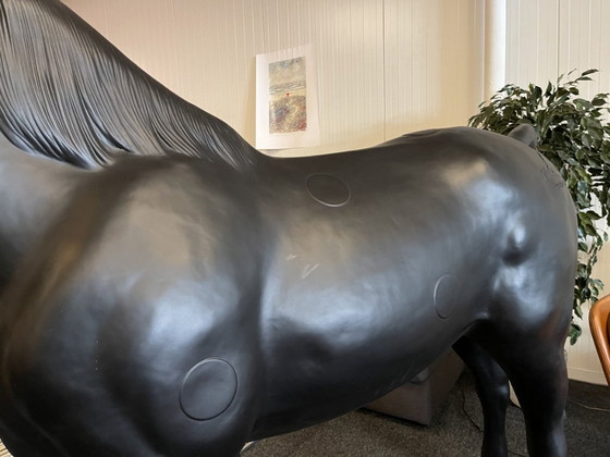 Moooi Horse Lamp – Zwart glasvezel | Front – Vloerlampen, Fiberglass, Polyester (photo 7 of 9)
