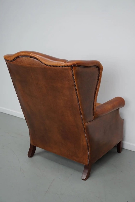 Image 1 of Vintage Nederlandse cognackleurige leren clubfauteuil