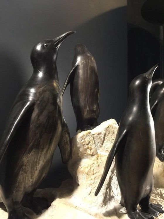 Sculpture de pingouins Art Déco en métal peint et terre cuite, années 1930 – Marble, Metal, Art Deco (photo 14 of 18)