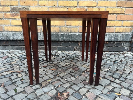 Image 1 of Mesas nido danesas de palisandro Heltborg Møbler de mediados de siglo - Mesa de sofá/Mesa de centro