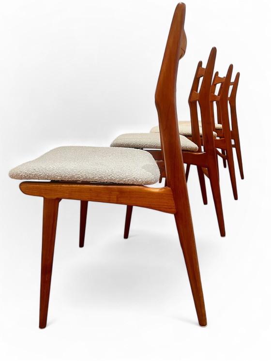 Image 1 of 4 sedie da pranzo vintage in teak Habeo Boomerang