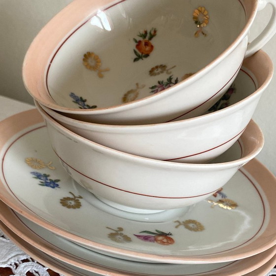 Image 1 of 6 tazze antiche in porcellana di Limoges per caffè, tè e cioccolata