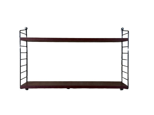 60s 70s teak string shelf module by Kajsa & Nils "Nisse" Strinning Sweden 60s