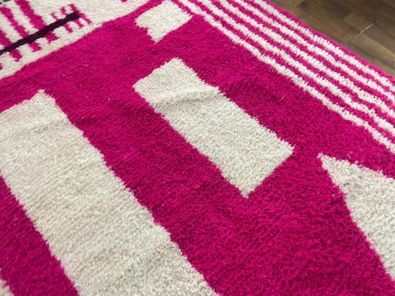 Image 1 of Handmade Moroccan Berber Wool Rug Geometric Patterns in Earthy Tones Soft Durable Artisan Craftsmanship