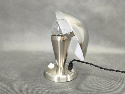Bauhaus Chrome Table Lamp with Adjustable Shade, 1930s