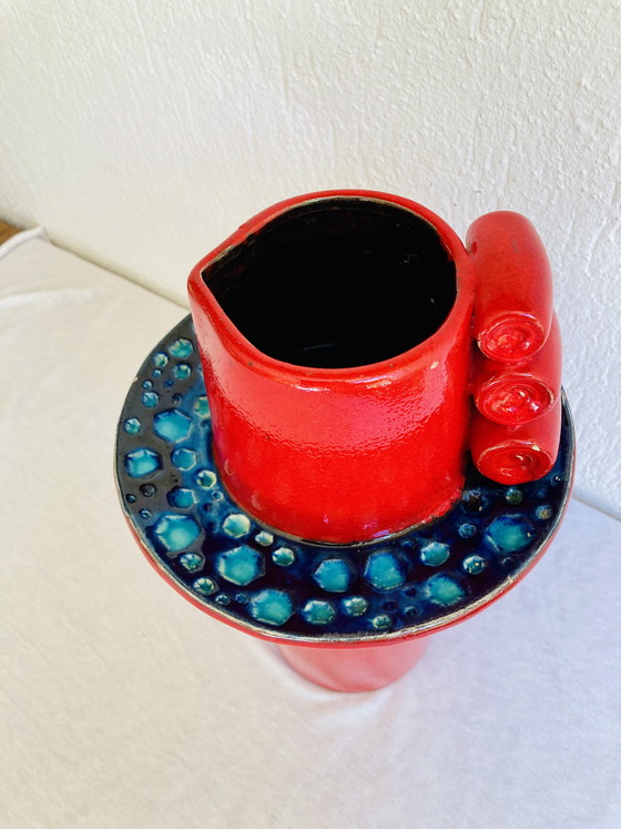 Image 1 of Zeldzame midcentury vaas “ Saturn”Dumler en Breuden 