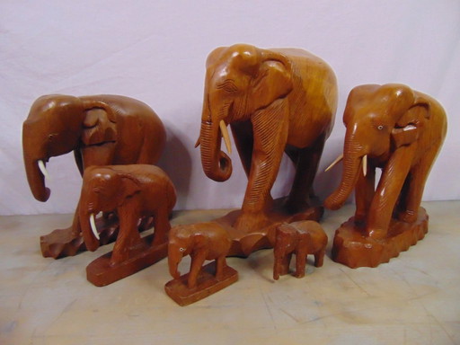 Collection d'éléphants de Thaïlande