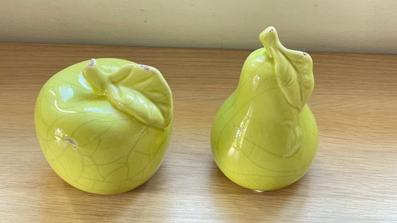 Image 1 of POMME POIRE Céramique Effet Craquelé