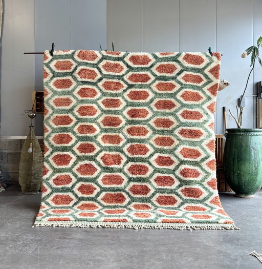 Interior Modern Living Room Rug 220x260 cm - Berber Wool Carpet - Moroccan area rug