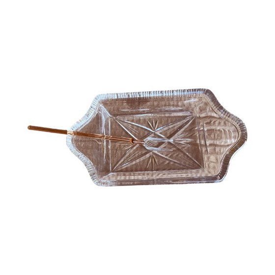 Image 1 of Ensaladera de cristal para aperitivos Bohemia, Checoslovaquia Años 70